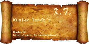 Kusler Teréz névjegykártya